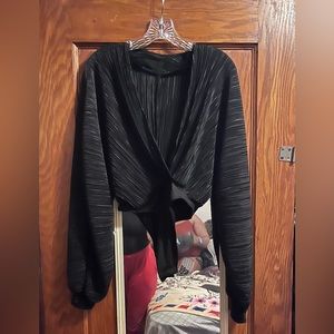 Long sleeve body blouse (black)